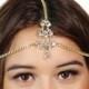 Kristallkette Tikka Kopfstück griechischen indischen Inspiriert Gold-