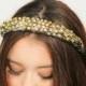 Goldkristall Perlen-Stirnband Tiara Gossip Girl Style