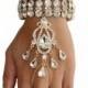 1920's Great Gatsby Inspired Gold Crystal Bracelet Flapper Handpiece