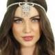 Great Gatsby Inspiriert Perlen-Ketten-Medaillon Kopfstück Stirnband Flapper