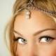 Argent Cristal Perle chaîne de charme grecque Style grec casque bandeau
