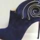 Christian Louboutin Mme Baba 100 Suede Pompes Bottines Bottines Chaussures 38,5