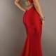 One Shoulder Beaded Red Floor Length Evening Dress Party Prom Bridesmaid Dresses