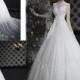 White tulle wedding dress for the bride