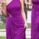 Long Purple Dresses With Jeweled Details 