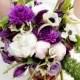 Purple And White Bouquet 