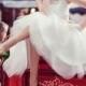 أثواب 2014 جديد وايت / العاج بطول الركبة فستان الزفاف حجم مخصص