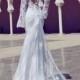 2014 جديد وايت / العاج الرباط طويلة الأكمام فستان الزفاف حجم 4 6 8 10 12 14 16 18 20