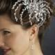 NWT Bold Marquise Rhinestone Floral Bridal Wedding Side Hair Comb