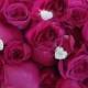 NWT 12 Crystal Hearts Bridal Wedding Bouquet Centerpiece Jewelry