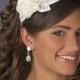 NWT Rhinestone And Flower Side Accent Bridal Wedding Headband