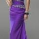 Purple Beaded Long Bridesmaid Prom Formal Evening Cocktail Party Ball Gown Dress
