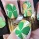 St Patty's Water Marble Nails 
