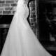 أبيض / العاج الزفاف فستان الزفاف الحجم مخصص 6-8-10-12-14-16-18-20-22-24