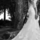 موضة جديدة جنسي الخامس الرقبة كم الرباط فساتين زفاف زين ثوب الزفاف مخصص