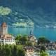 Le lac de Thoune, Suisse