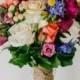 Colorful bouquet with colorful flowers