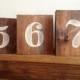 Rustikale Holz Zahlen, die Zahlen, die Hochzeits-Tabellen-Zahlen, Holz Zahlen, Ländliche Hochzeit