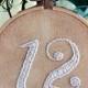 Custom Floral Table Number Embroidery Hoops - Table Number's 1- 15