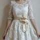 Ellie - 2 Stück, Spitze und Baumwolle Hochzeitskleid - Preis wird zunehmen Am 15. März