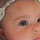 Kleines Mädchen-Baby Taufe Taufe Stirnband Stretchy Blumen-Mädchen-Haar-Band