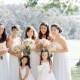 Romantic destination Hawaii wedding with pale blue bridesmaid dresses