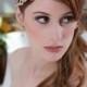Crystal Gold Headpiece, Crystal Wedding Head Piece, Art Deco Great Gatsby Crystal Bridal Hair Accessories, Gold Crystal Comb, STYLE 168