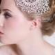 Silver Crystal Bridal Headpiece, Art Deco Crystal Beaded Head Piece, Crystal Hair Piece Comb, Crystal Wedding Hair Accessories, STYLE 143a