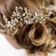 Perle Peigne nuptiale de cheveux, perles de cristal et casque, Direction floral en cristal accessoire, cheveux de mariée de vign