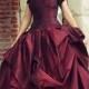 صخب بثوب الزفاف الأحمر فستان راشيل ثوب