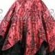 Gothique noir et rouge robe de mariée