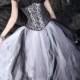 Gothic Bridal Skirt Floor Length Tulle Tutu Skirt In Black White And Silver Any Size MTCoffinz