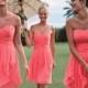 Light Coral Pink Bridesmaids Dress.. 