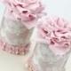 Classy pink and white wedding cupcakes