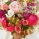 Refreshing pink and white wedding bouquet