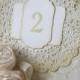 Roses And Lace Wedding Table Numbers