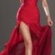 Сексуальная Милая Высоким Разрезом Длинное Красное Платье Коктейль Вечерние Платья