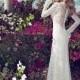 2014 Nouveau col en V profond de mariée en dentelle robe de mariée sur mesure Tailles 2-26