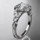 14kt White Gold Diamond Leaf And Vine Wedding Ring,engagement Ring ADLR179