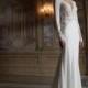 2014 جديد كم طويل أبيض العاج عارية الذراعين فساتين الزفاف ثوب مخصص
