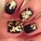 Black And Gold Baroque Nails 