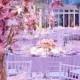Spacious Wedding Decor with pink colored blossoms.