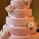 8-layered wedding cake with edible pearls