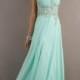 Chiffon A-line Applique One Shoulder Prom Gown with Sheer Back