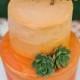 Orange Ombre Wedding Cake 