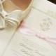Wedding card with bridal shoes using same color combination.