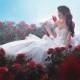 Wedding Photography in the middle of red roses.