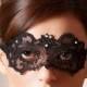 Classy black masquerade wedding lace mask