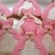 Pink princess gown shaped wedding cookies