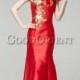 Модные Русалка Китайский Красное Платье 